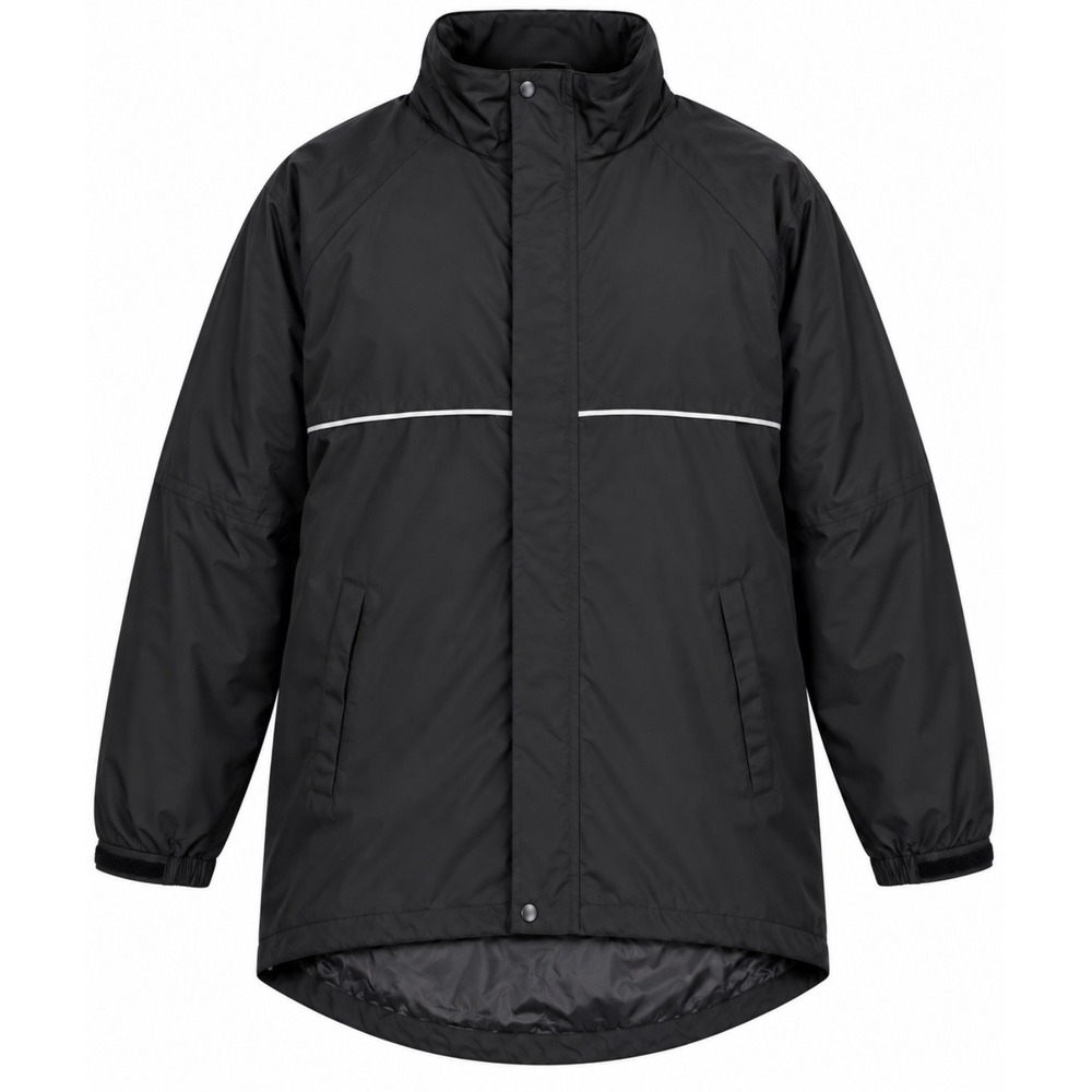 New Weatherproof Mens Microfiber Full Zip Jacket Black Waterproof 2XL